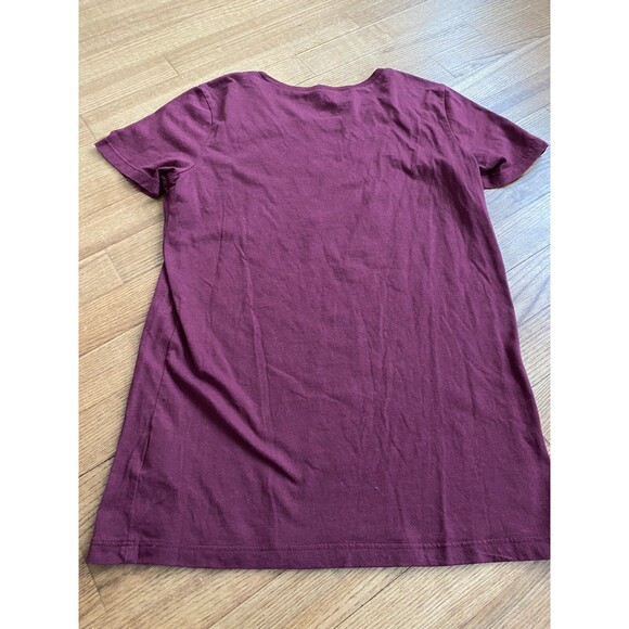 Vans Womens Crew Neck T-Shirt Top Short Sleeves Graphic Tee Maroon Size L - Picture 4 of 4